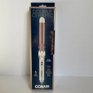 Conair Double Ceramic 1-Inch Curling Iron-1" barrel-Classic Curls-Rose Gold NEW